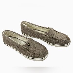 Roxy Riley Brown and Cream Flat Loafer Women’s size 9.5